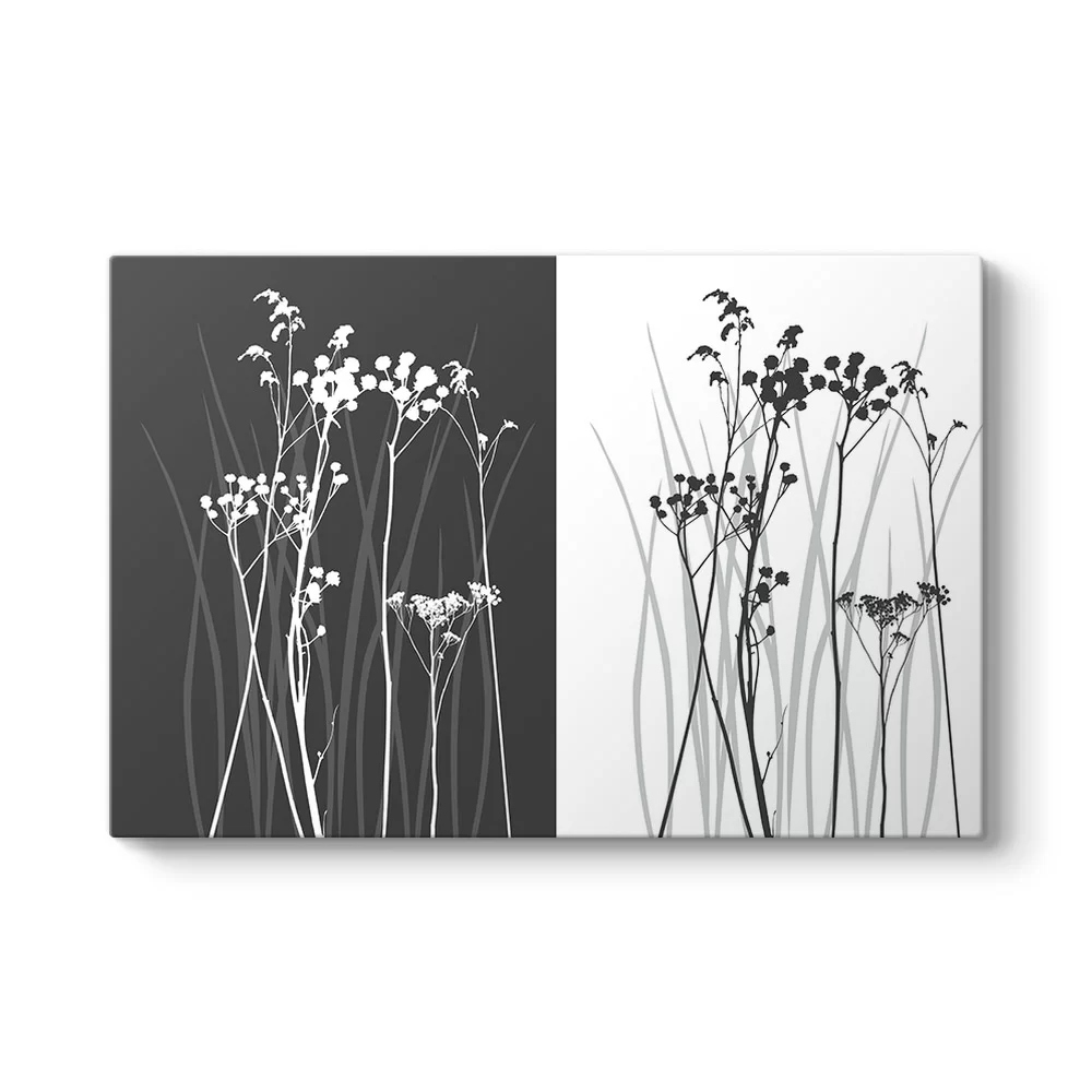 W&B Flowers Tablosu - Model 1